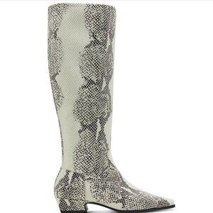 Steve Madden/Madden Girl Florence knee boots size 6M cream/black